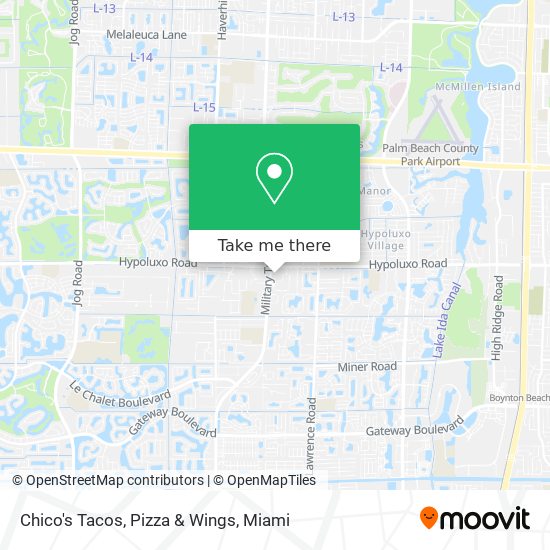 Mapa de Chico's Tacos, Pizza & Wings