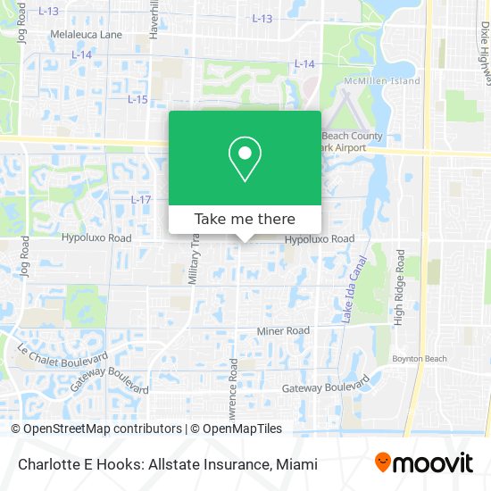 Mapa de Charlotte E Hooks: Allstate Insurance