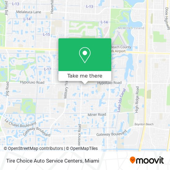 Mapa de Tire Choice Auto Service Centers