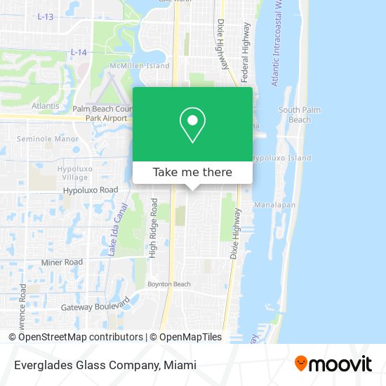 Everglades Glass Company map