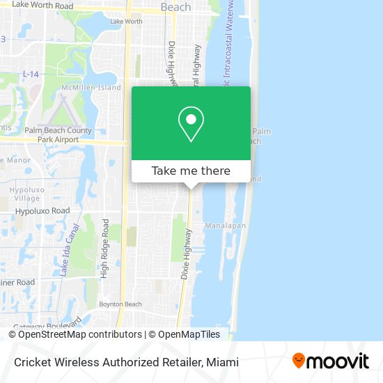 Mapa de Cricket Wireless Authorized Retailer