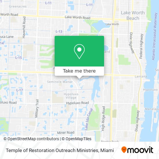 Mapa de Temple of Restoration Outreach Ministries