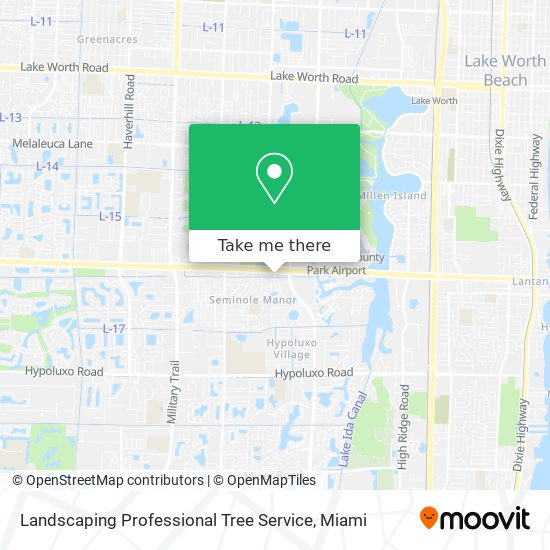 Mapa de Landscaping Professional Tree Service