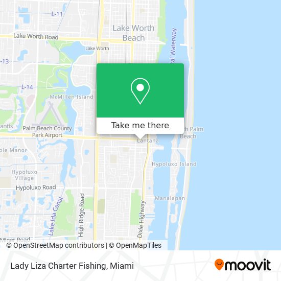 Mapa de Lady Liza Charter Fishing