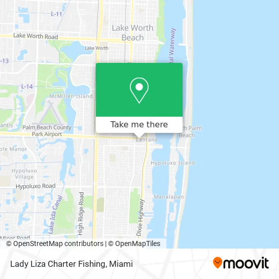 Lady Liza Charter Fishing map