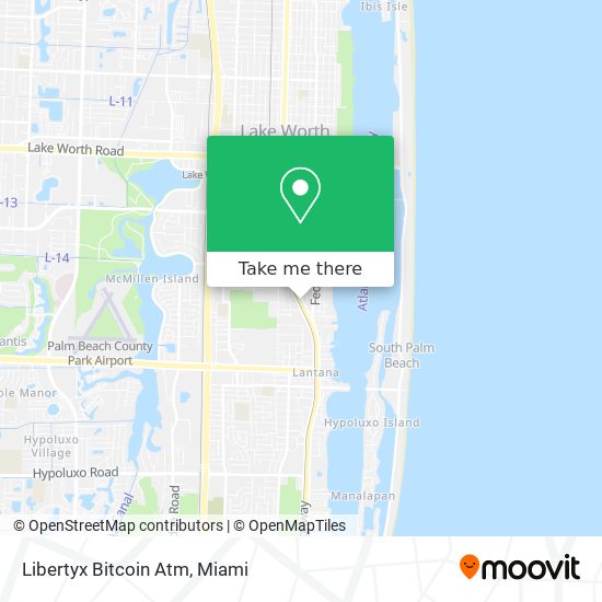 Mapa de Libertyx Bitcoin Atm