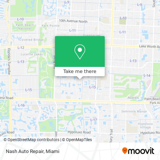 Mapa de Nash Auto Repair