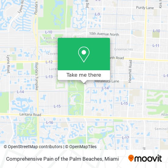 Comprehensive Pain of the Palm Beaches map