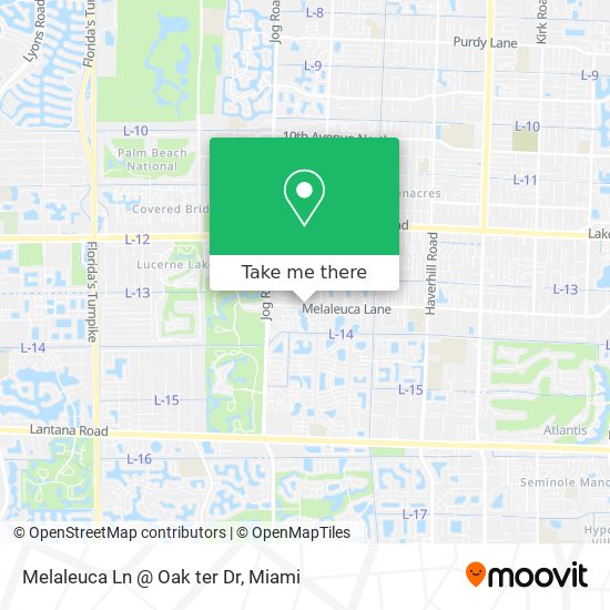 Melaleuca Ln @ Oak ter Dr map