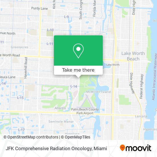 JFK Comprehensive Radiation Oncology map