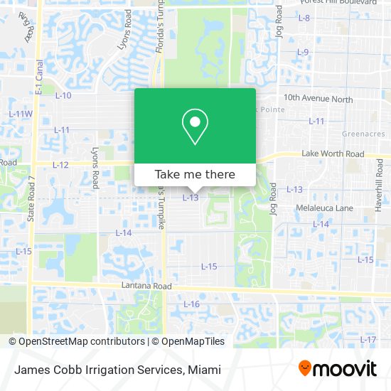 James Cobb Irrigation Services map