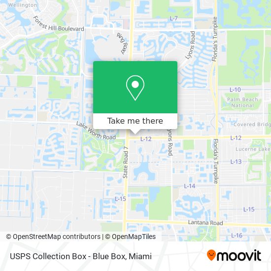 USPS Collection Box - Blue Box map