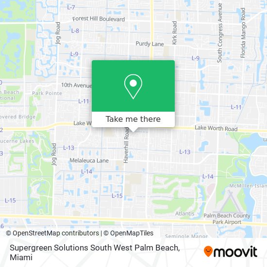 Mapa de Supergreen Solutions South West Palm Beach