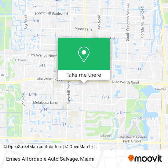 Mapa de Ernies Affordable Auto Salvage