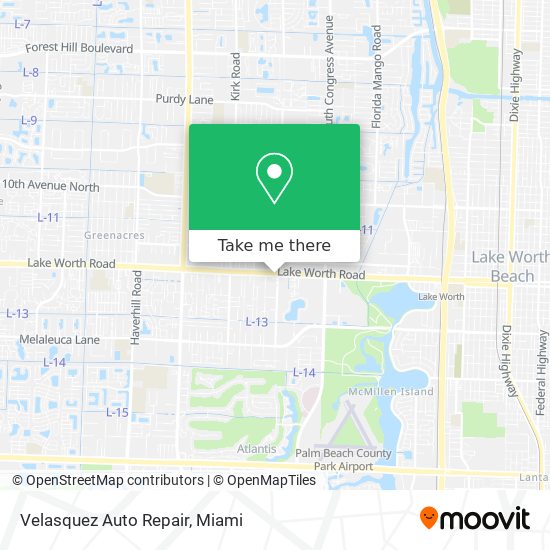 Mapa de Velasquez Auto Repair