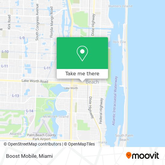 Mapa de Boost Mobile