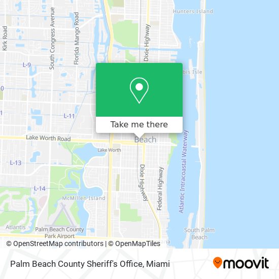 Mapa de Palm Beach County Sheriff's Office