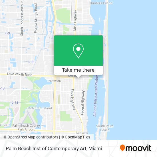 Palm Beach Inst of Contemporary Art map