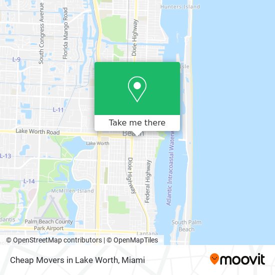 Mapa de Cheap Movers in Lake Worth