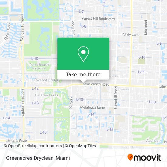 Greenacres Dryclean map