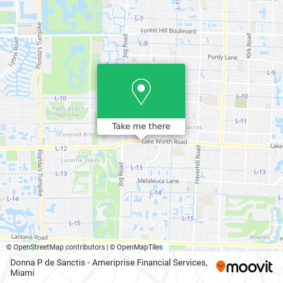 Mapa de Donna P de Sanctis - Ameriprise Financial Services