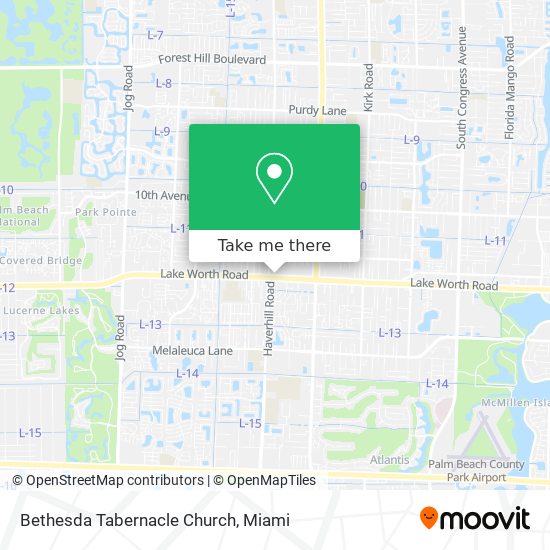 Mapa de Bethesda Tabernacle Church