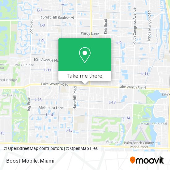 Mapa de Boost Mobile