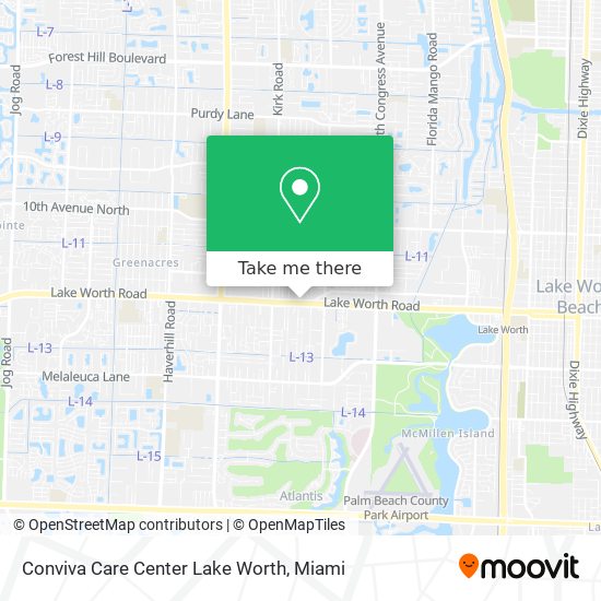 Mapa de Conviva Care Center Lake Worth