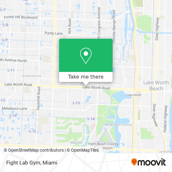 Mapa de Fight Lab Gym