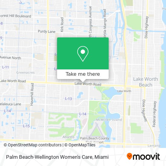 Palm Beach-Wellington Women's Care map