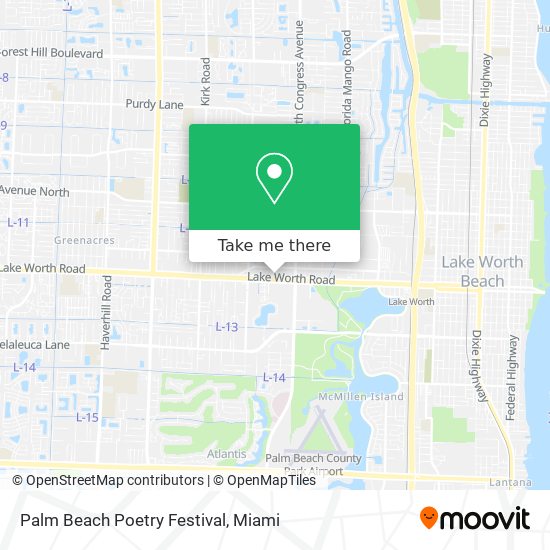 Mapa de Palm Beach Poetry Festival