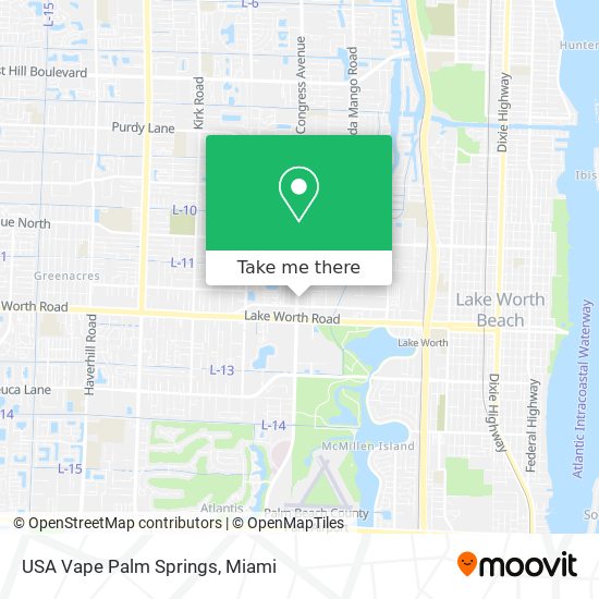 USA Vape Palm Springs map