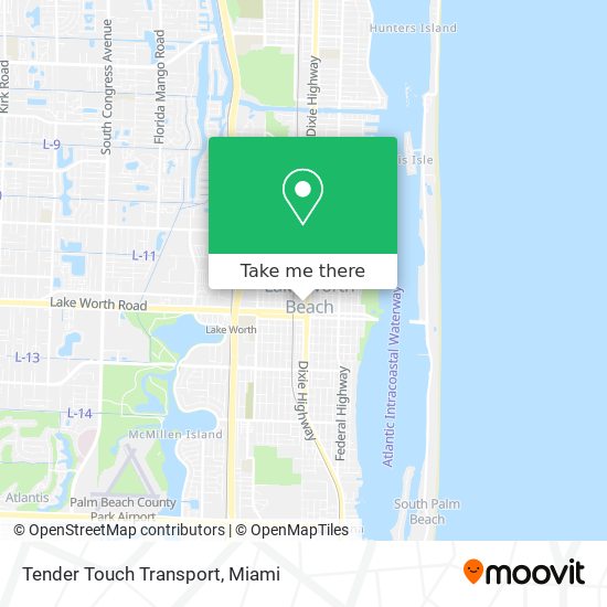 Mapa de Tender Touch Transport