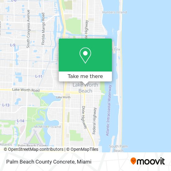 Mapa de Palm Beach County Concrete