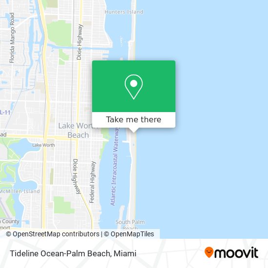 Mapa de Tideline Ocean-Palm Beach