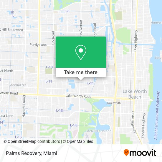 Palms Recovery map