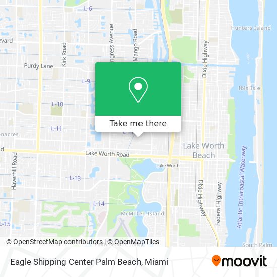 Mapa de Eagle Shipping Center Palm Beach