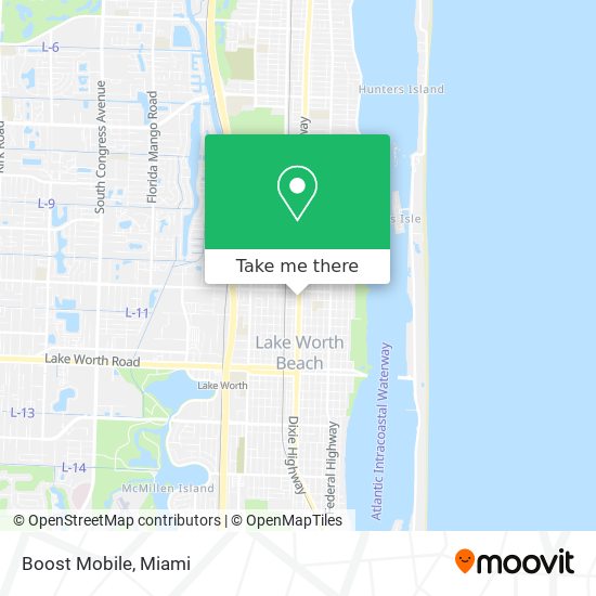 Mapa de Boost Mobile