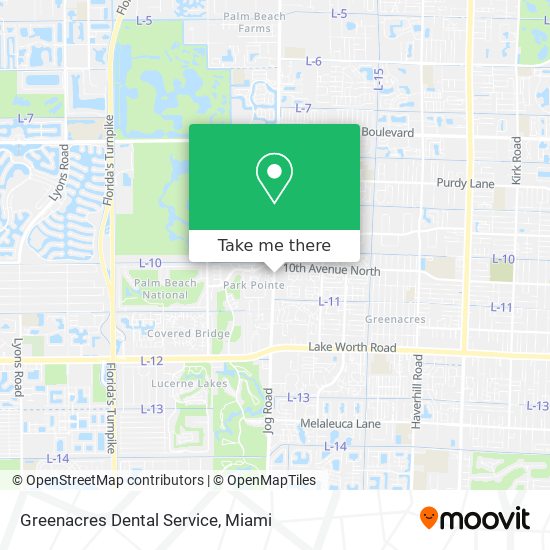 Greenacres Dental Service map