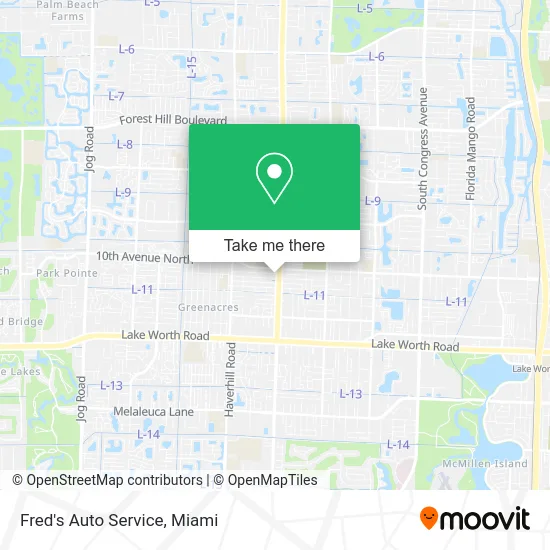 Fred's Auto Service map