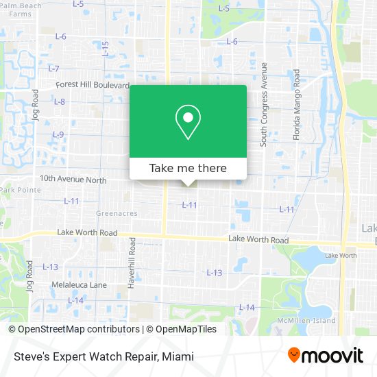Mapa de Steve's Expert Watch Repair
