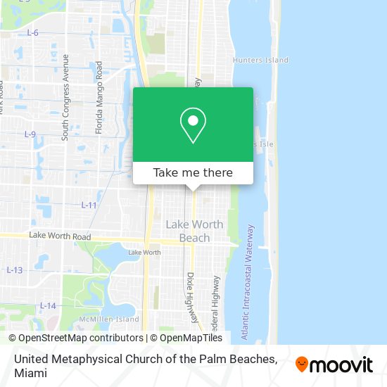 United Metaphysical Church of the Palm Beaches map