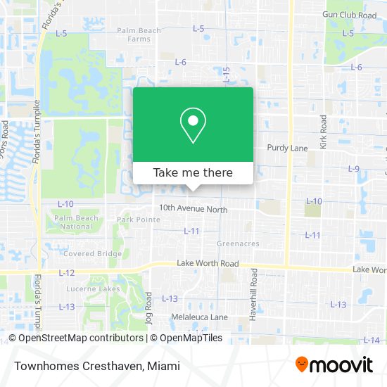 Mapa de Townhomes Cresthaven