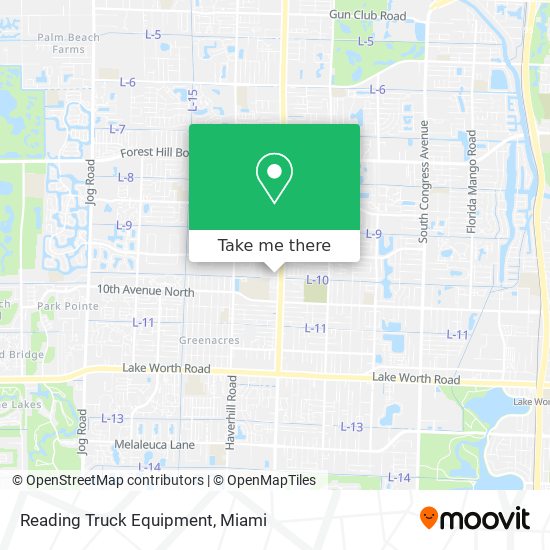 Reading Truck Equipment map