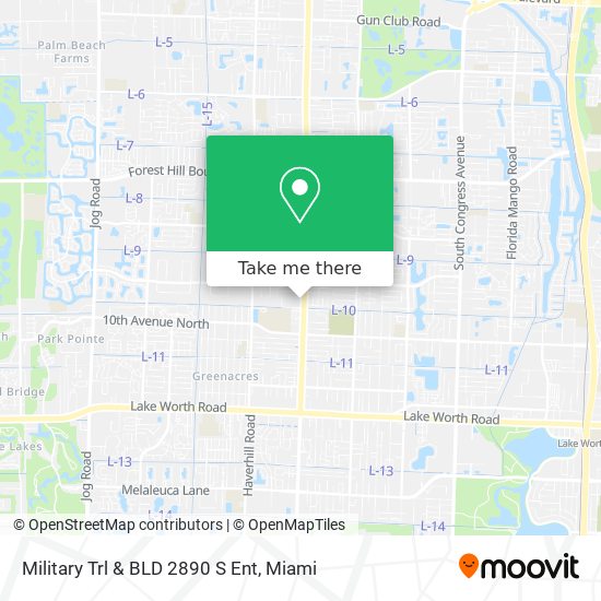 Military Trl & BLD 2890 S Ent map