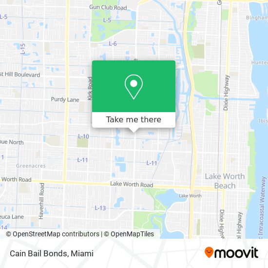 Cain Bail Bonds map