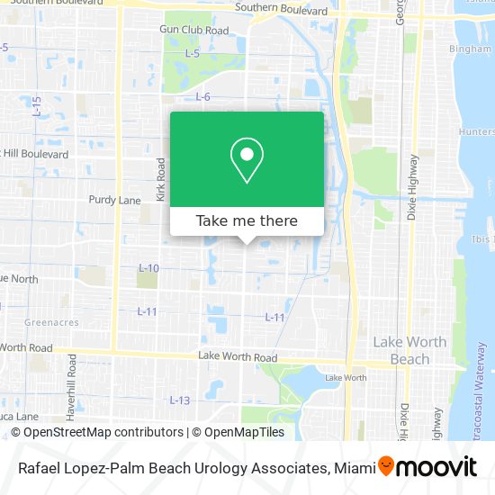 Mapa de Rafael Lopez-Palm Beach Urology Associates