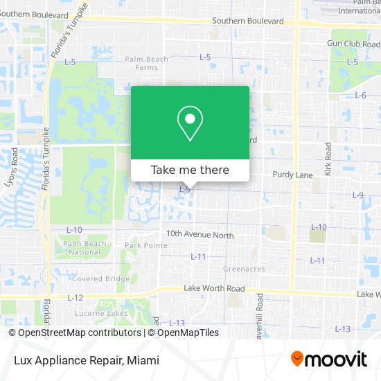 Lux Appliance Repair map