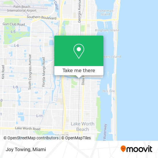 Joy Towing map