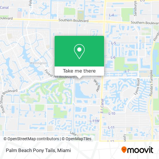 Palm Beach Pony Tails map